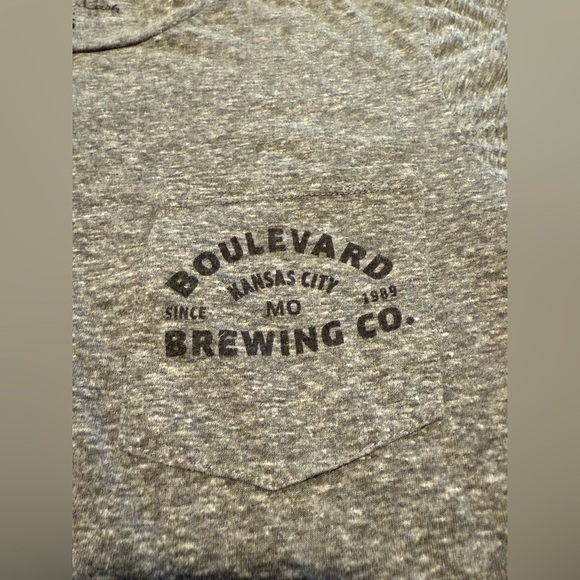 Boulevard Brewing Co. Heather Grey Pocket Tee – S | PalmerCash | NWOT - Picture 3 of 8